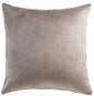 Beige/Silver Velvet Pillow, 24X24