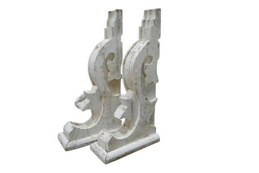 White Corbels PAIR 14x7x28ea