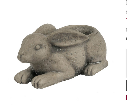 Petite Low Rabbit Planter 13"