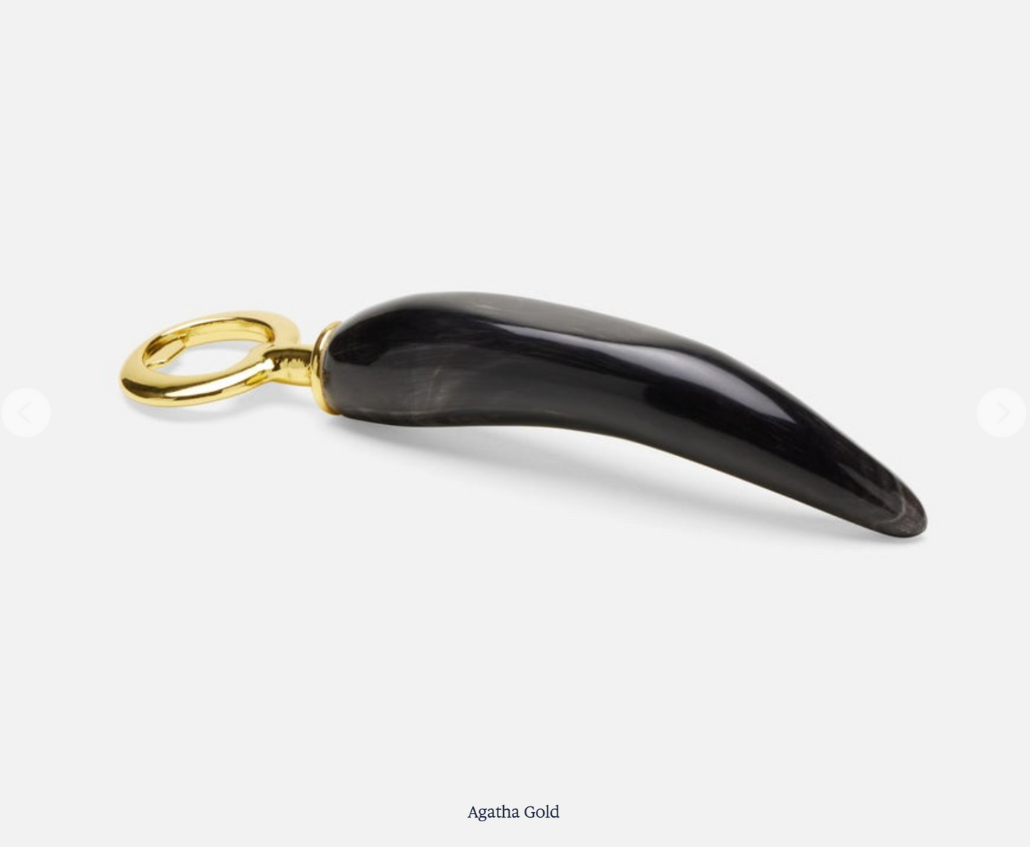 Agatha Black Horn Bottle Opener