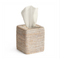 White Rattan Tissue Box Cover