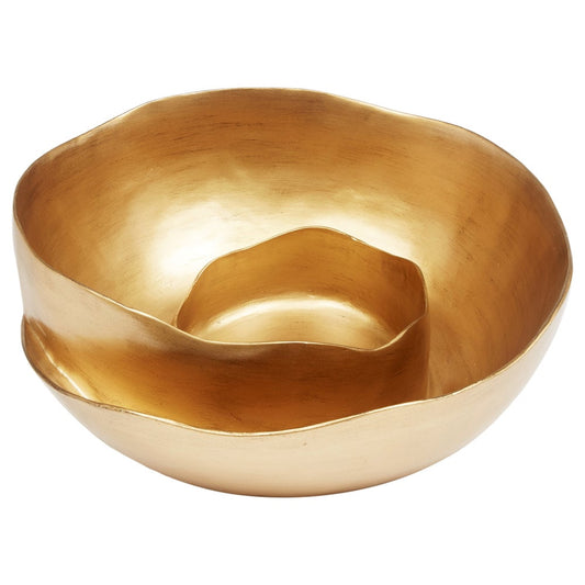 Gold Swirl Bowl 19"dia