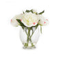 Peony Arrgmt in Vase White 9"