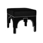 Nailhead Black Velvet Stool 20x20x18h