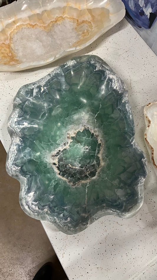 Blue Fluorite Bowl 22x16